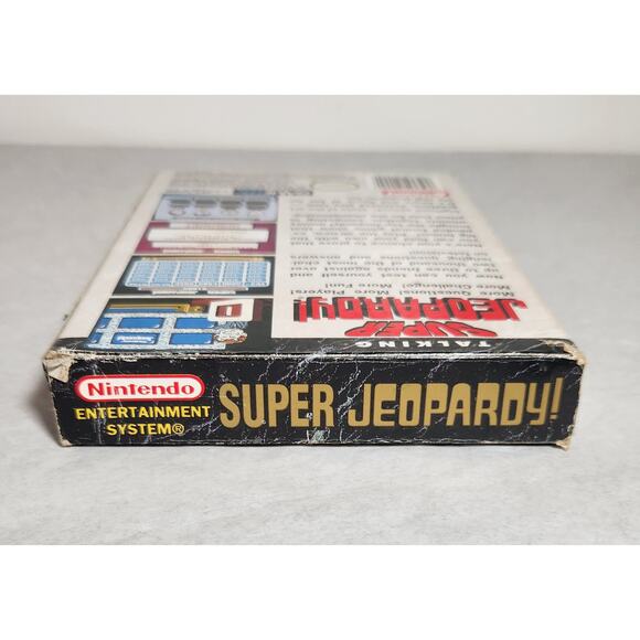 Nintendo Talking Super Jeopardy! 1991CIB Video Game In A Protector Pre-owned - Picture 9 of 10